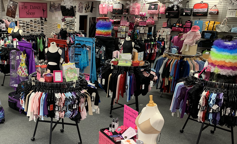 The interior of the Dance Shop